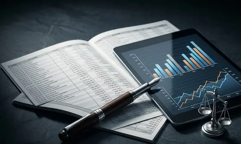 Gráficos financieros superpuestos que ilustran la doble tributación y los costos impositivos cruzados en una pantalla corporativa.