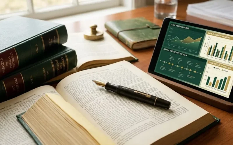 Pluma estilográfica sobre libros antiguos de derecho civil uruguayo.