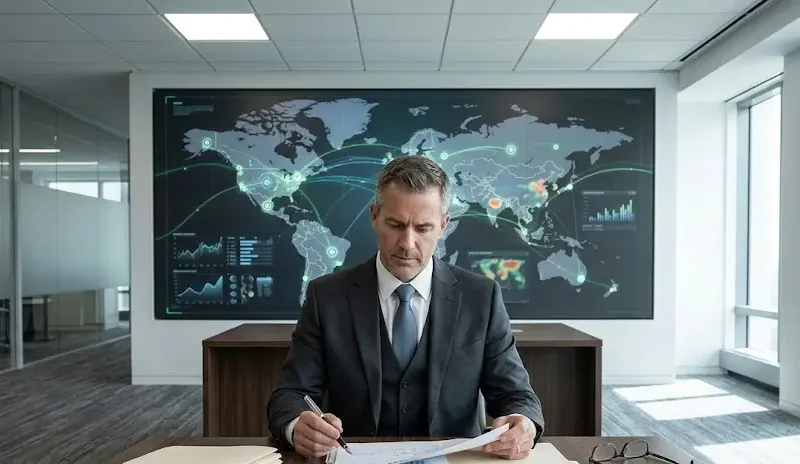 Pantalla con datos cifrados de cumplimiento normativo en un despacho de abogados.