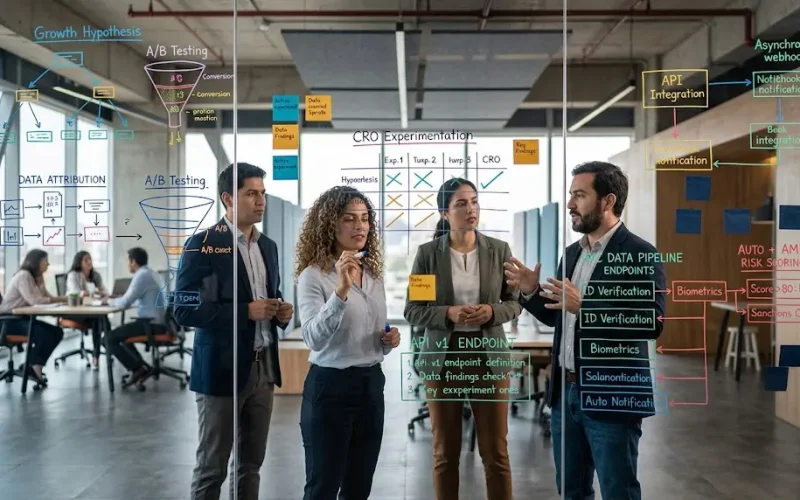 Esquema de arquitectura técnica para la integracion api aml kyc en plataformas financieras y orquestación de pagos.