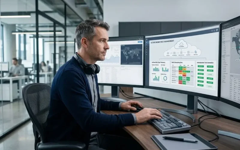 Estructura operativa de una plataforma en la nube para operaciones con paneles de control de personal.